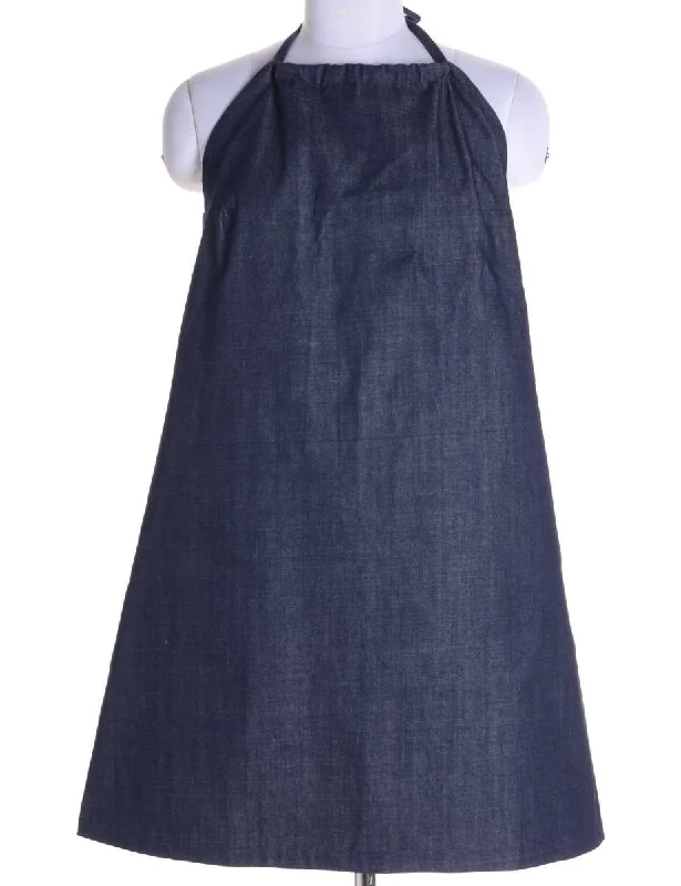 Label Erin Denim Halter Neck Dress