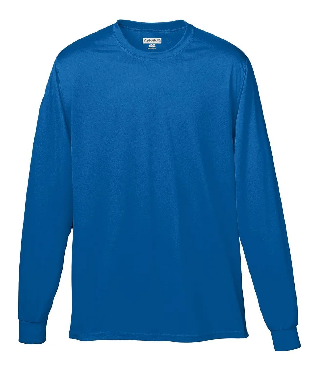 Augusta Long Sleeve Moisture Wicking T-Shirt | Royal