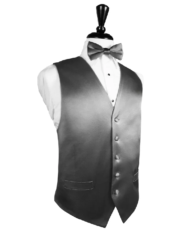 Silver Noble Silk Tuxedo Vest