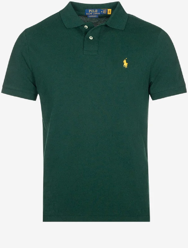 Poloshirt aus Mesh mit Slim Fit nach Maß Lush Green