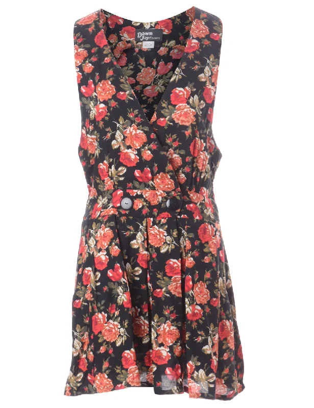 Label Floral Short Dress