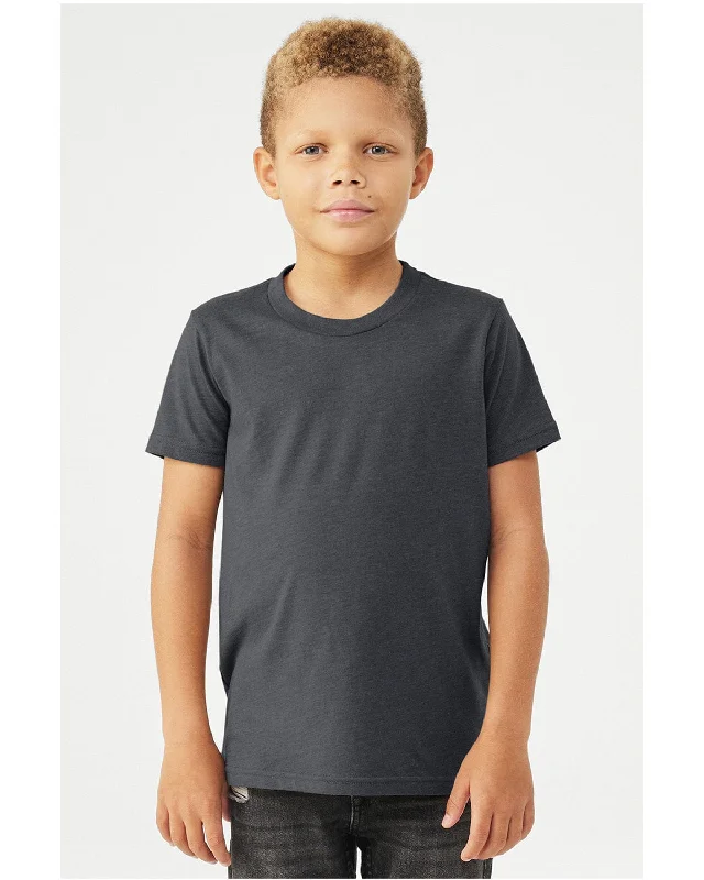 Bella+Canvas Youth CVC Jersey T-Shirt | Heather Mid Navy