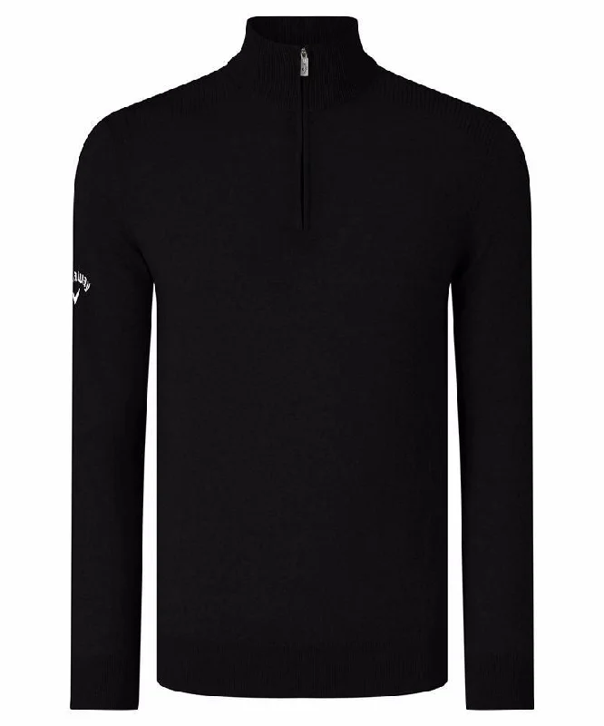 Callaway CW075: Ribbed ¼ zip Merino sweater