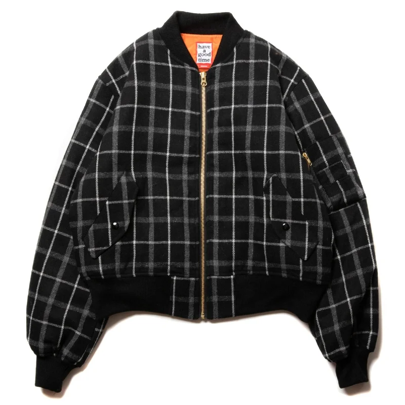 Good Boy Logo Checked MA-1 Jacket