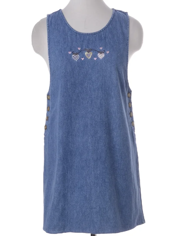 Label Heather Shortened Denim Dress