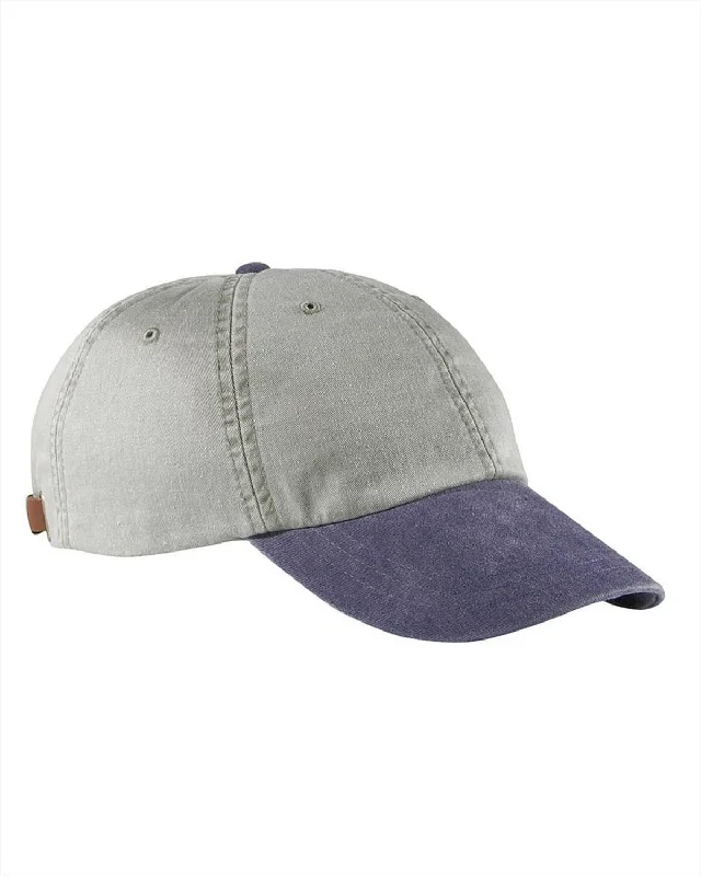 Adams Low-Profile Washed Pigment-Dyed Cap | Stone/ Navy