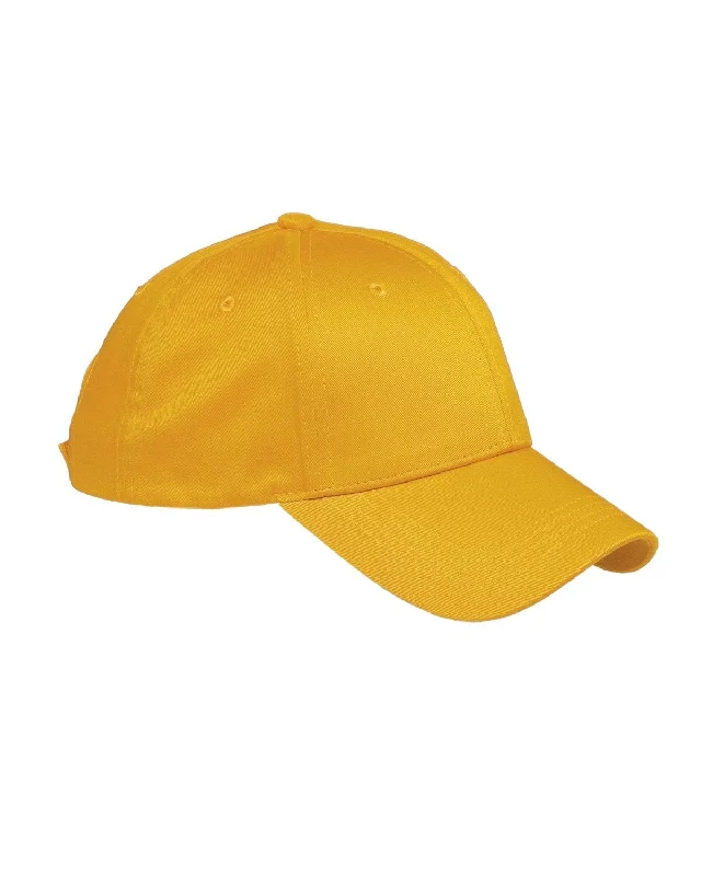 Big Accessories 6-Panel Structured Twill Cap | Athletic Gold