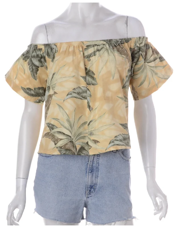 Label Hayley Hawaiian Off The Shoulder Top