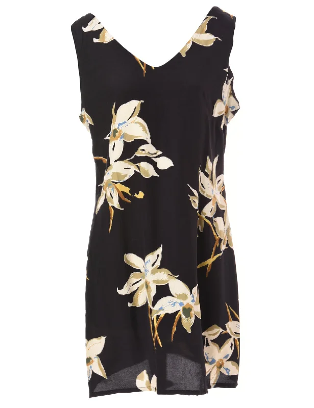 Label Floral Short Dress