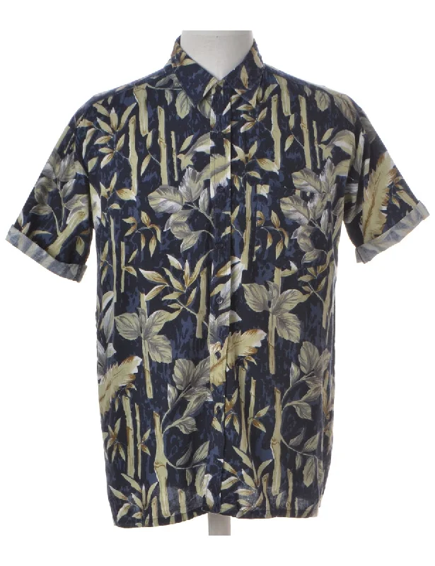 Label Foliage Print Hawaiian Shirt