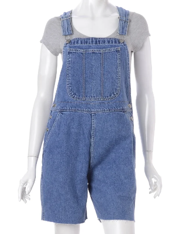 Label Jackie Cropped Denim Dungarees