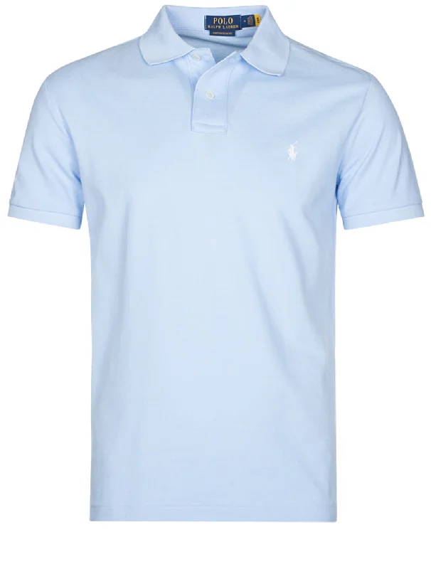 Basic Kurzarm Polo Blau