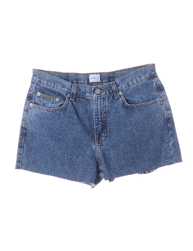 Label GRL PWR Embroidered Denim Shorts