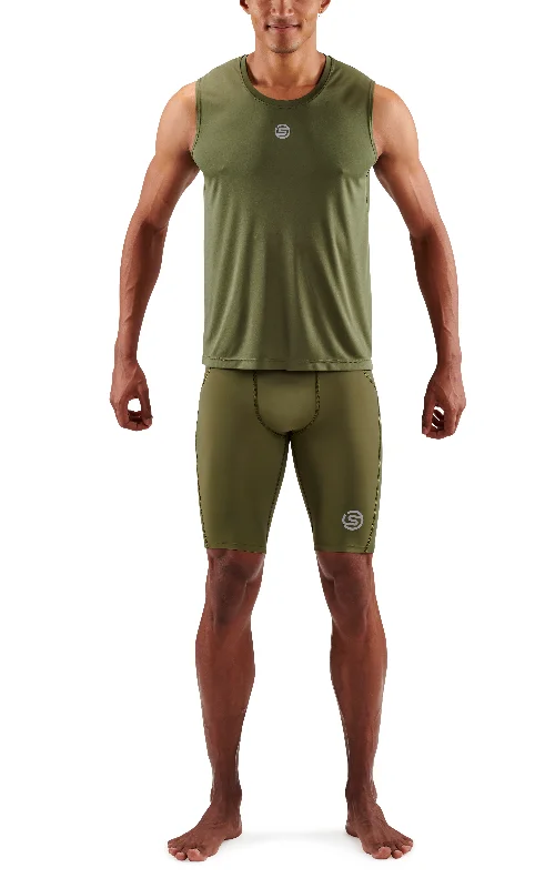 Weekend Specials to Delight Weekend Specials to Delight SKINS Men's Activewear Tank top 3-Series - Khaki