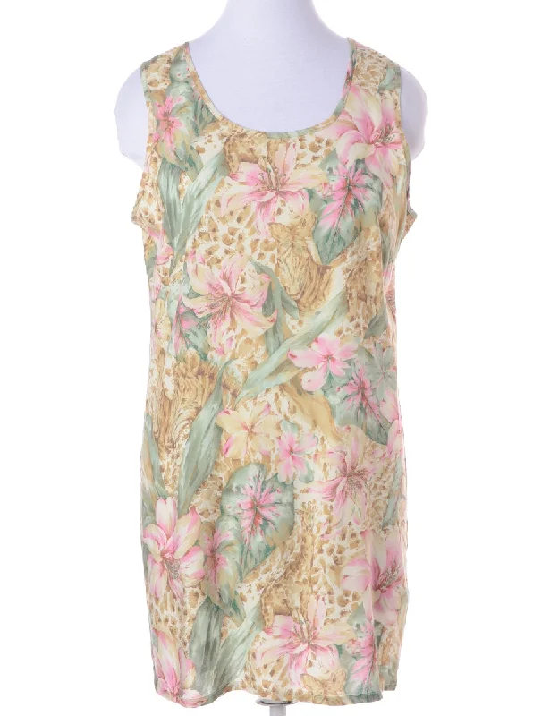 Label Floral Short Dress