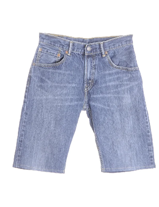 Label Hemmed Denim shorts