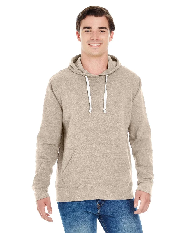 J America Unisex Triblend Pullover Hoodie | Oatmeal Triblend