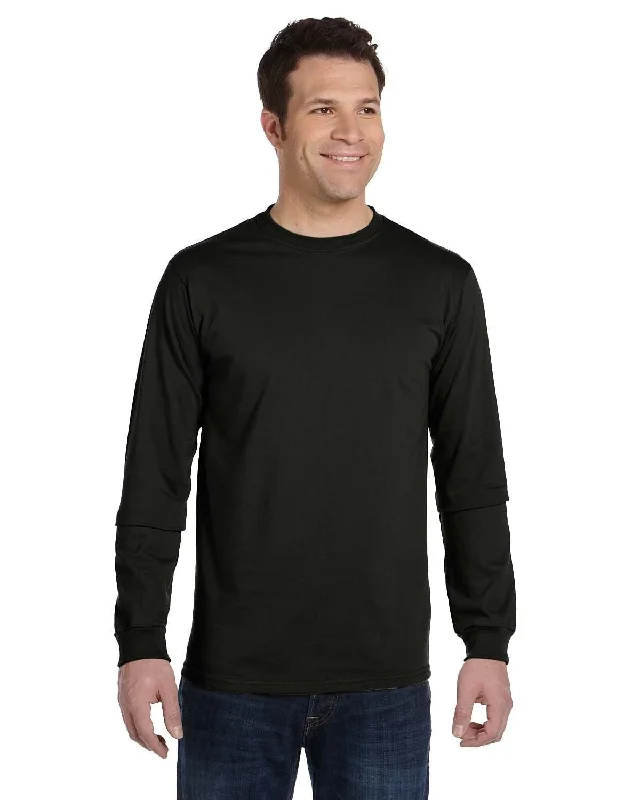 Econscious Mens 100% Organic Cotton Classic Long Sleeve T-Shirt | Black