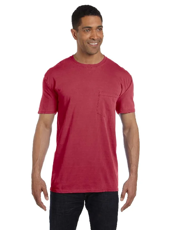 Comfort Colors Garment-Dyed Pocket T-Shirt | Chili