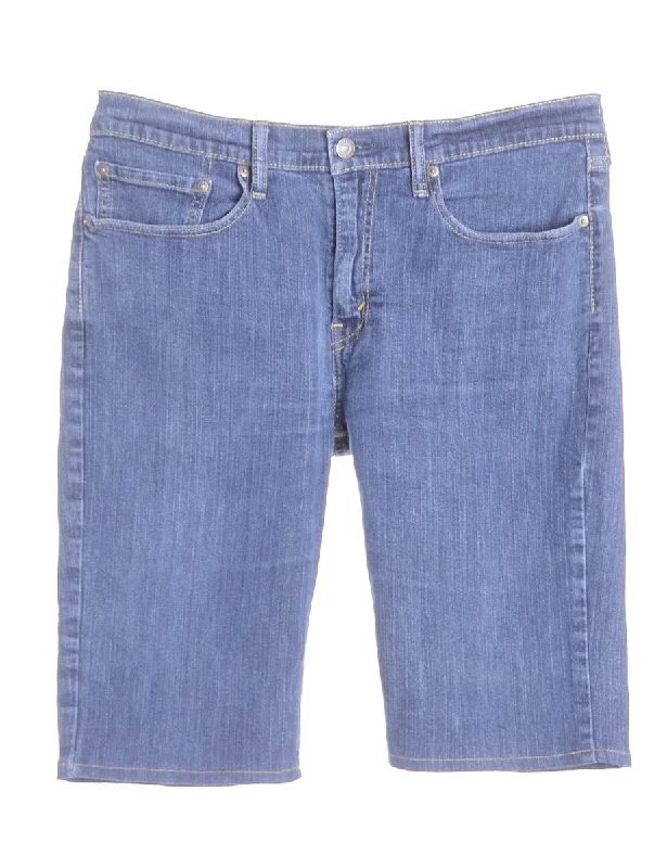 Label Hemmed Denim shorts