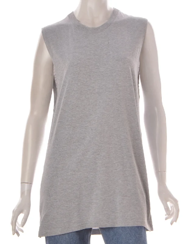 Label Grey Sleevless Tee