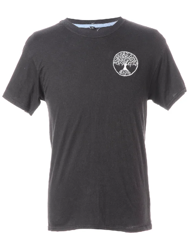 Label Embroidered Tree of Life T-shirt