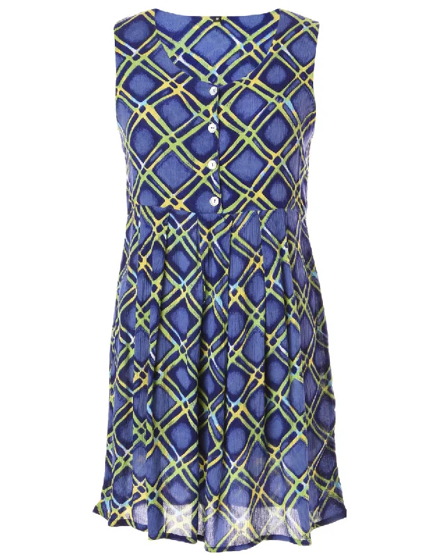 Label Geometric Print Short Dress