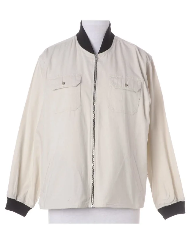 Label Jamie Branded Straight Hem Bomber Jacket