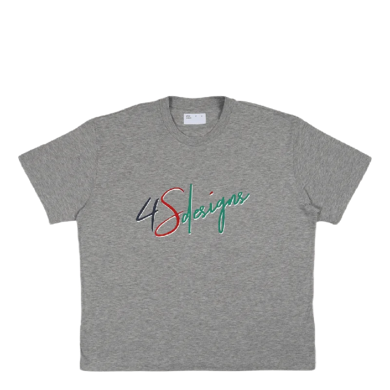 Tshirt In H.grey 4sd Script Mo