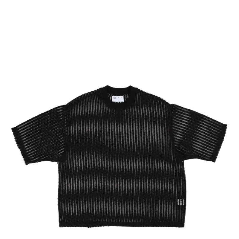 Wide Shirt S/s Black Organza W