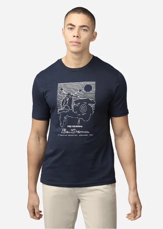 Summer scooter tee - dark navy