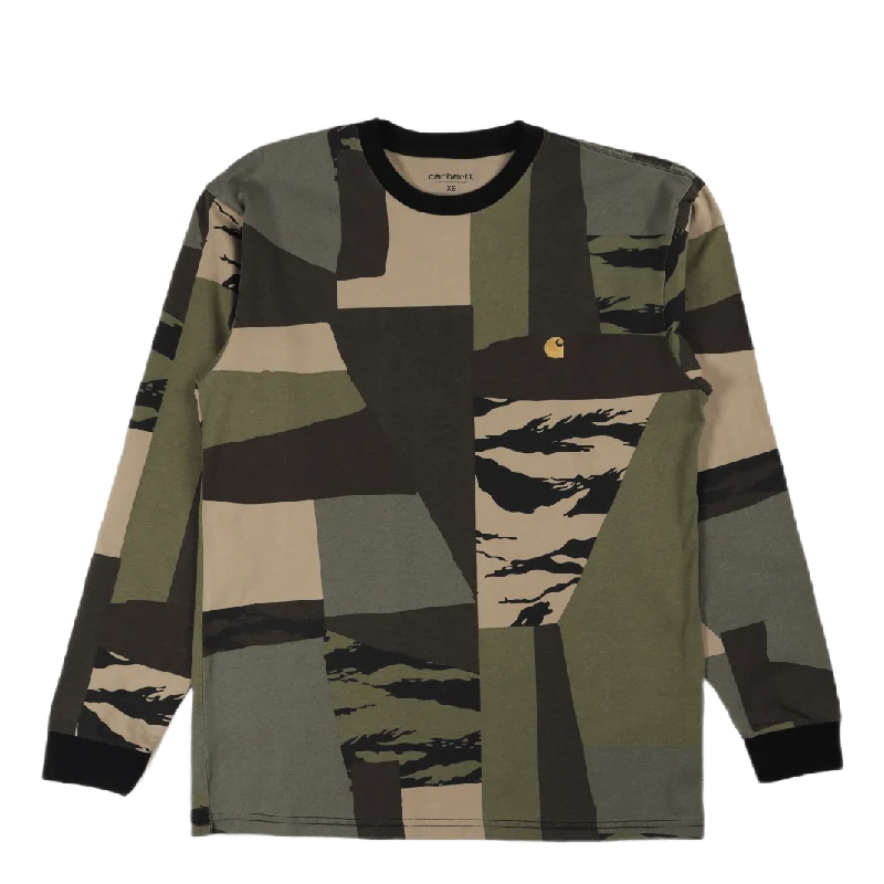 L/s Chase T-shirt Camo Mend / Gold