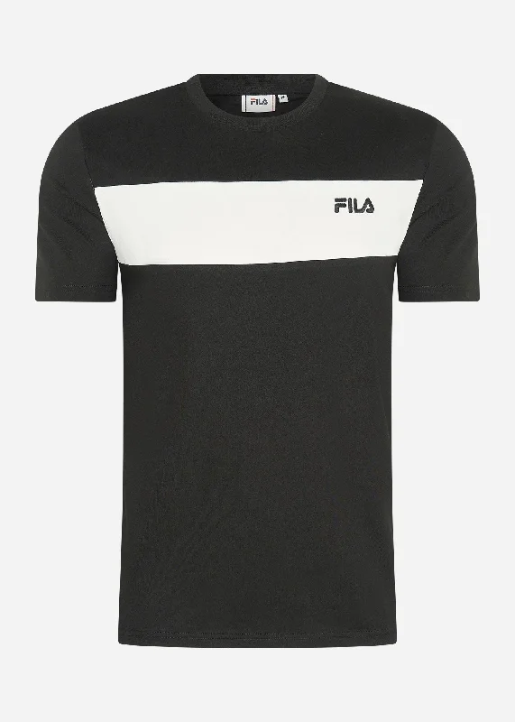 Lankaran blocked tee - black bright white