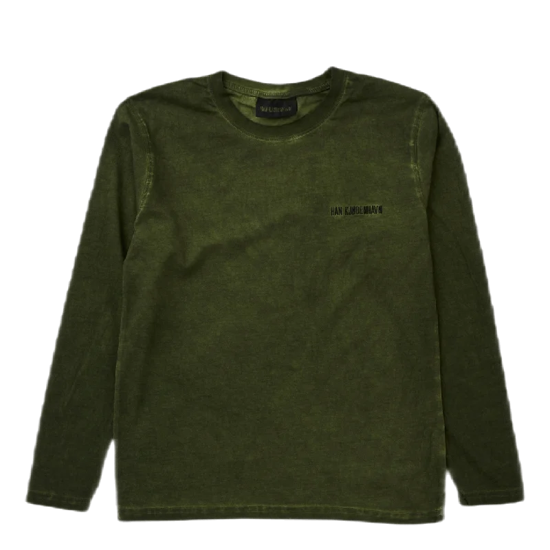 Casual Long Sleeve Tee Green Crush