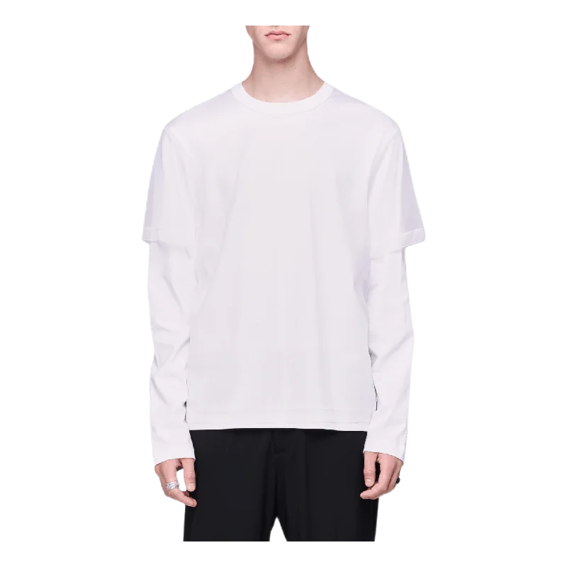 Double Long Sleeve Tee White