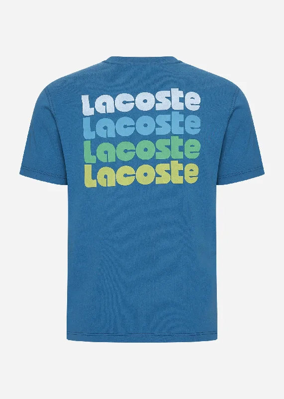 Lacoste backprint tee - globe