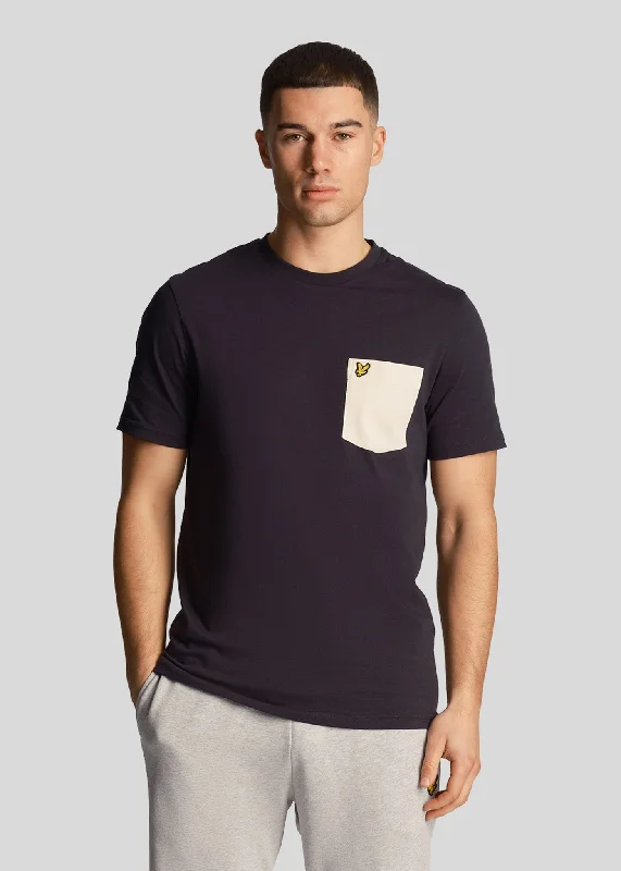 Contrast pocket t-shirt - dark navy cove