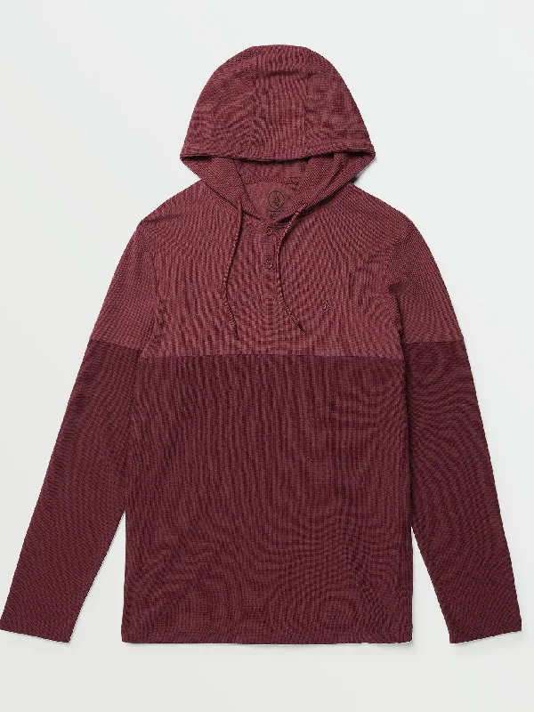 Nunez Colorblocked Thermal Shirt - Port