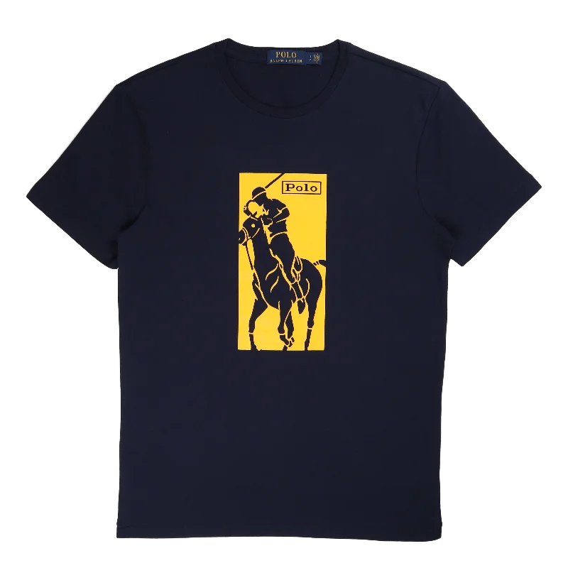 Custom Slim Fit Big Pony Logo T-Shirt Cruise Navy