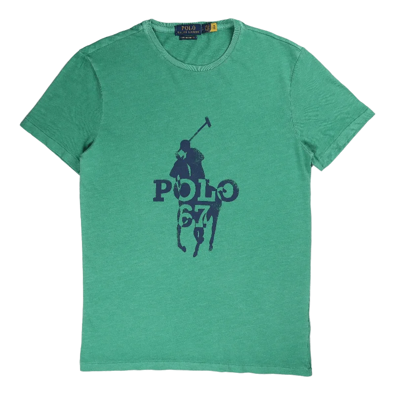 Custom Slim Fit Big Pony Logo T-Shirt Raft Green