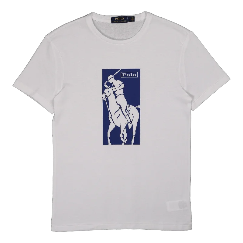 Custom Slim Fit Big Pony Logo T-Shirt White