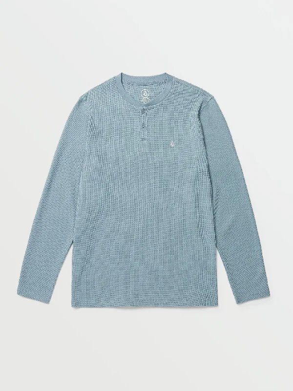 Russel Thermal Henley Shirt - Flight Blue