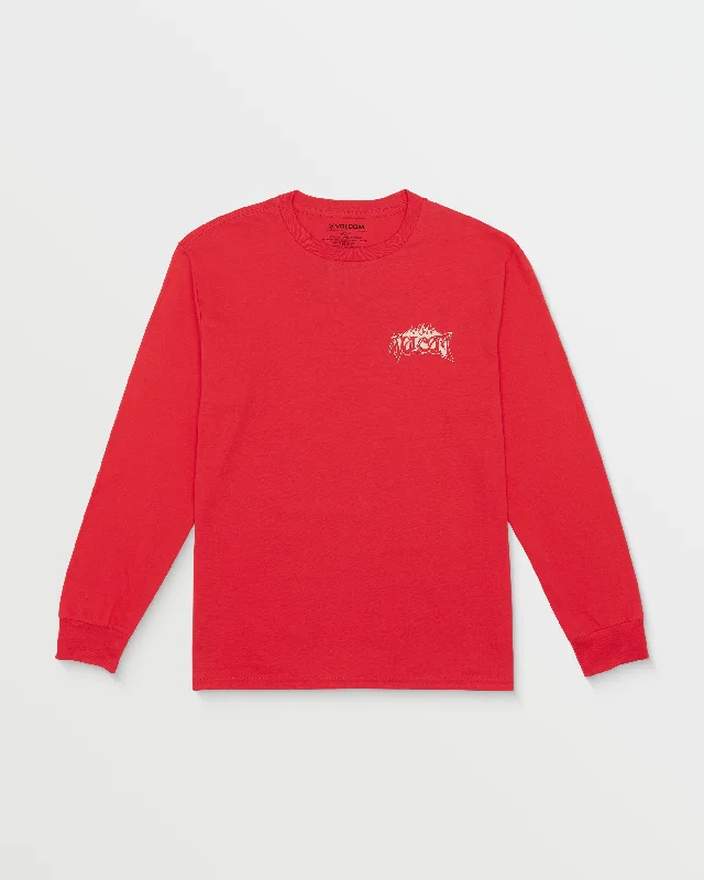 Sizzle Peak Long Sleeve Tee - Ribbon Red