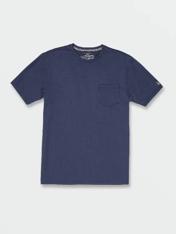 Solid Short Sleeve Pocket Tee - Baja Indigo