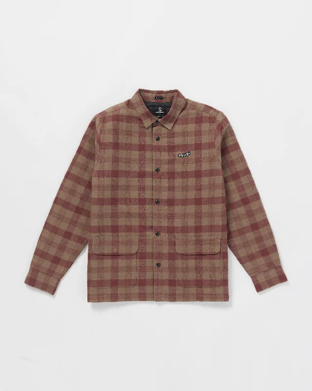 Stradostone Lined Long Sleeve Shirt - Teak