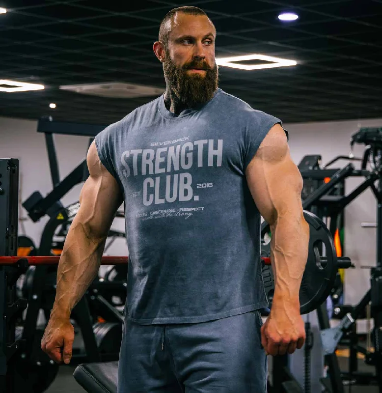 Strength Club - Acid Wash Cut Off Tee