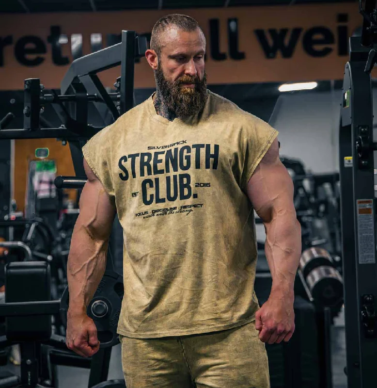 Strength Club - Acid Wash Cut Off Tee