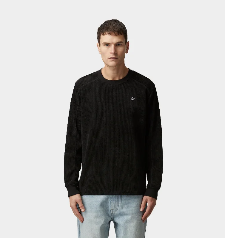 Textured LS Tee - Black