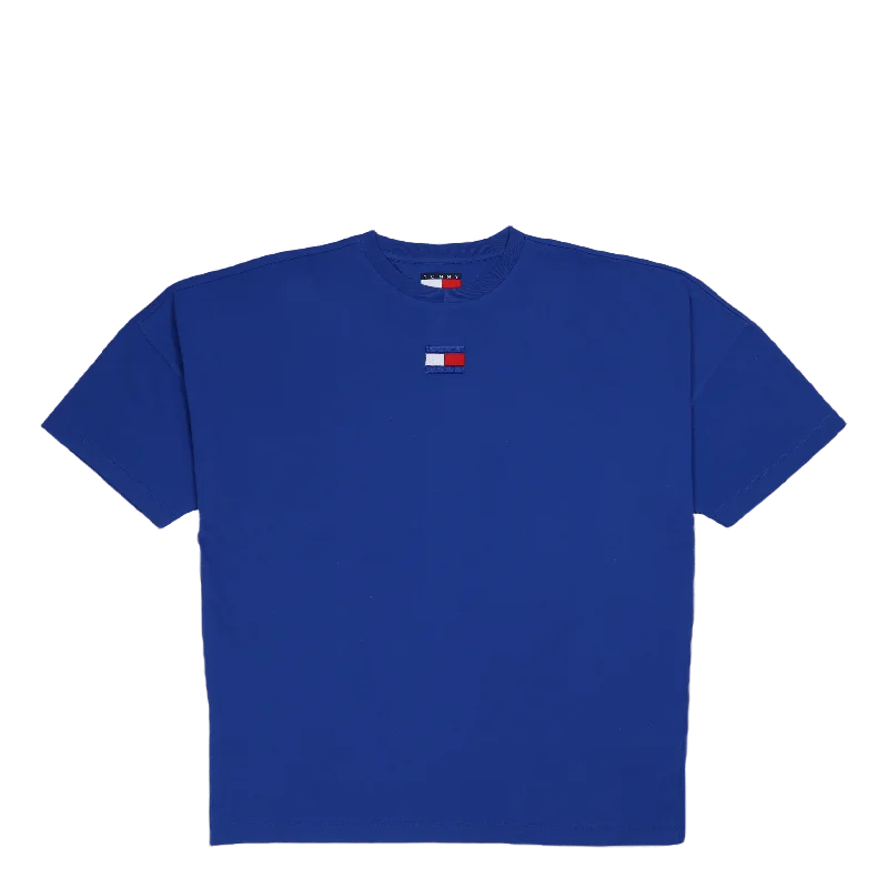 Tjcu Split Hem Flag Tee Cobalt