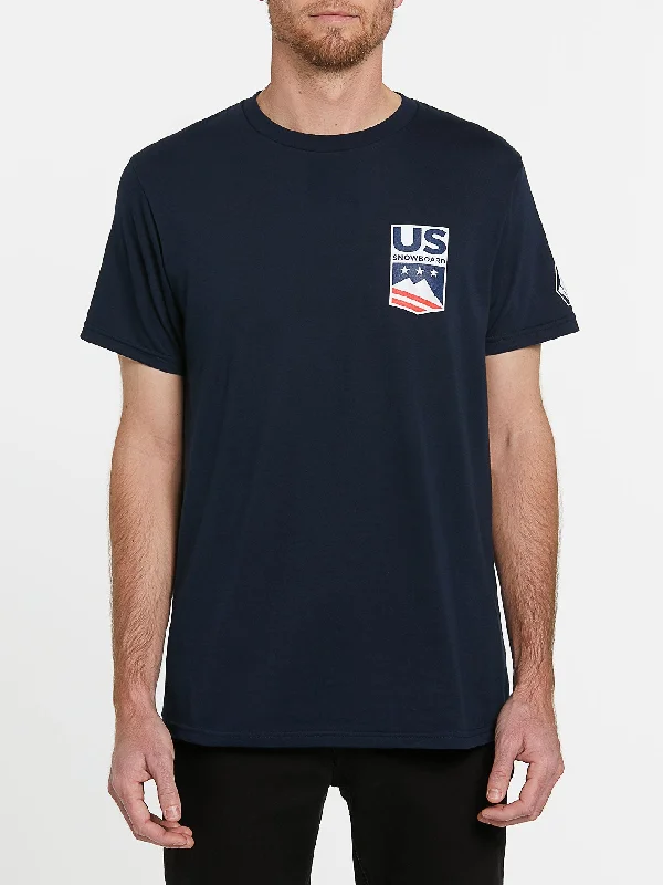 Mens USA Short Sleeve Tee - Navy